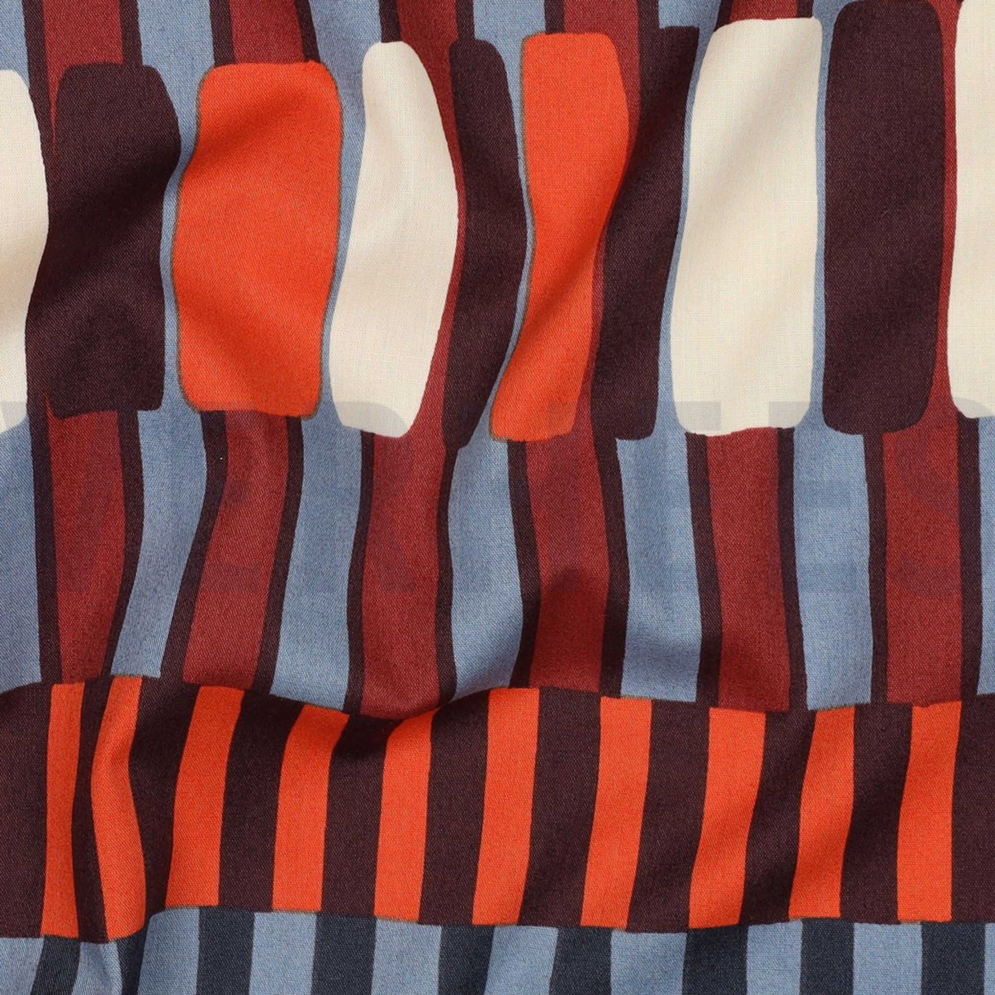 BAUMWOLLE VISKOSE STREIFEN JEANSBLAU (high resolution) #2