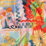 COTTON SATIN DIGITAL PATCHWORK YELLOW (thumbnail) #2