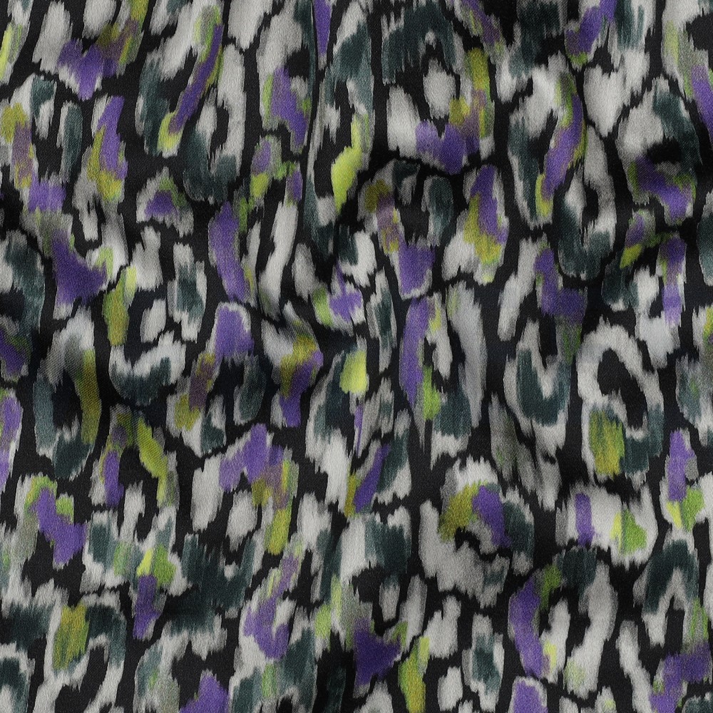 BAUMWOLLE SATIN DIGITAL TIERHAUT SCHWARZ #7