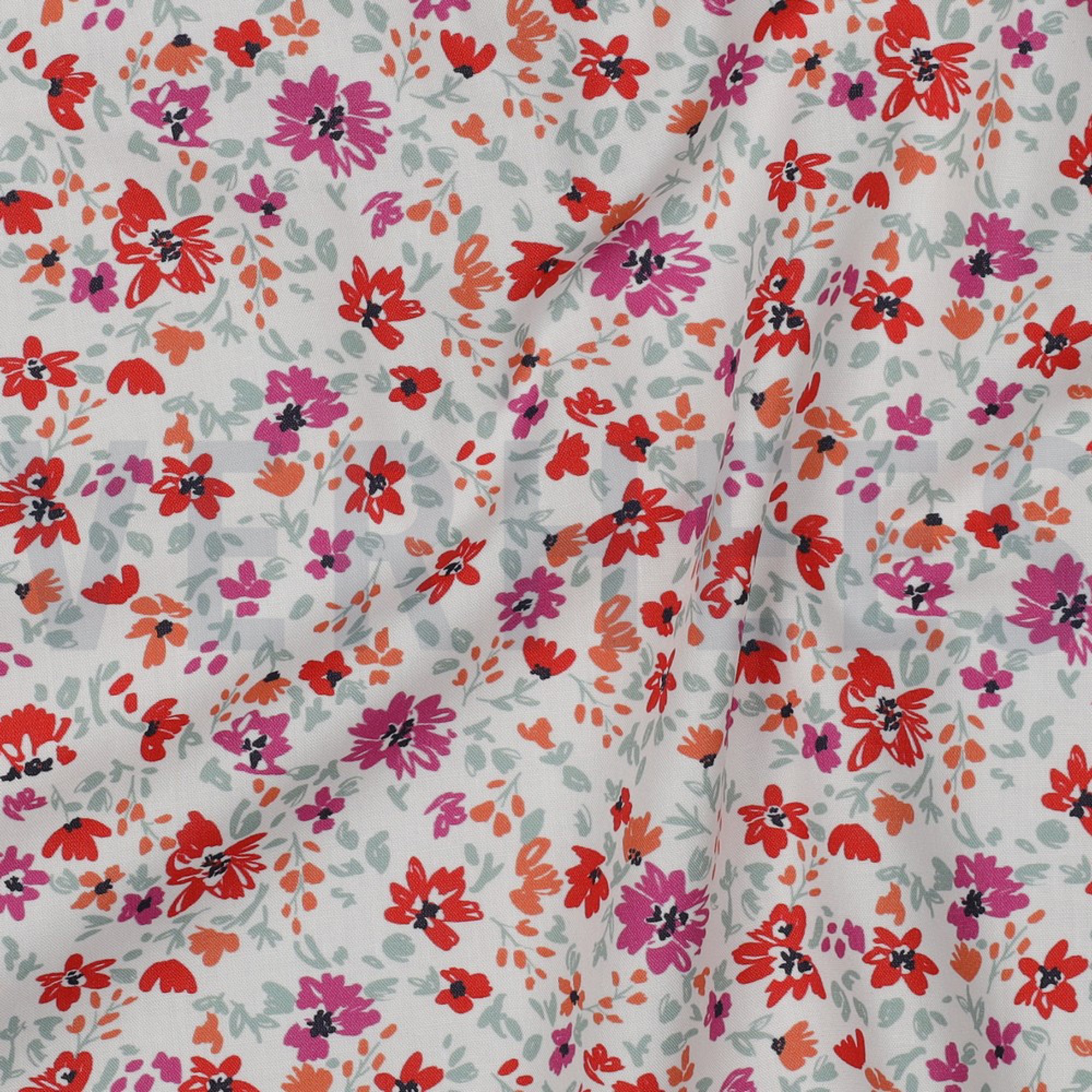 FINE POPLIN FLOWERS WHITE (high resolution) #2