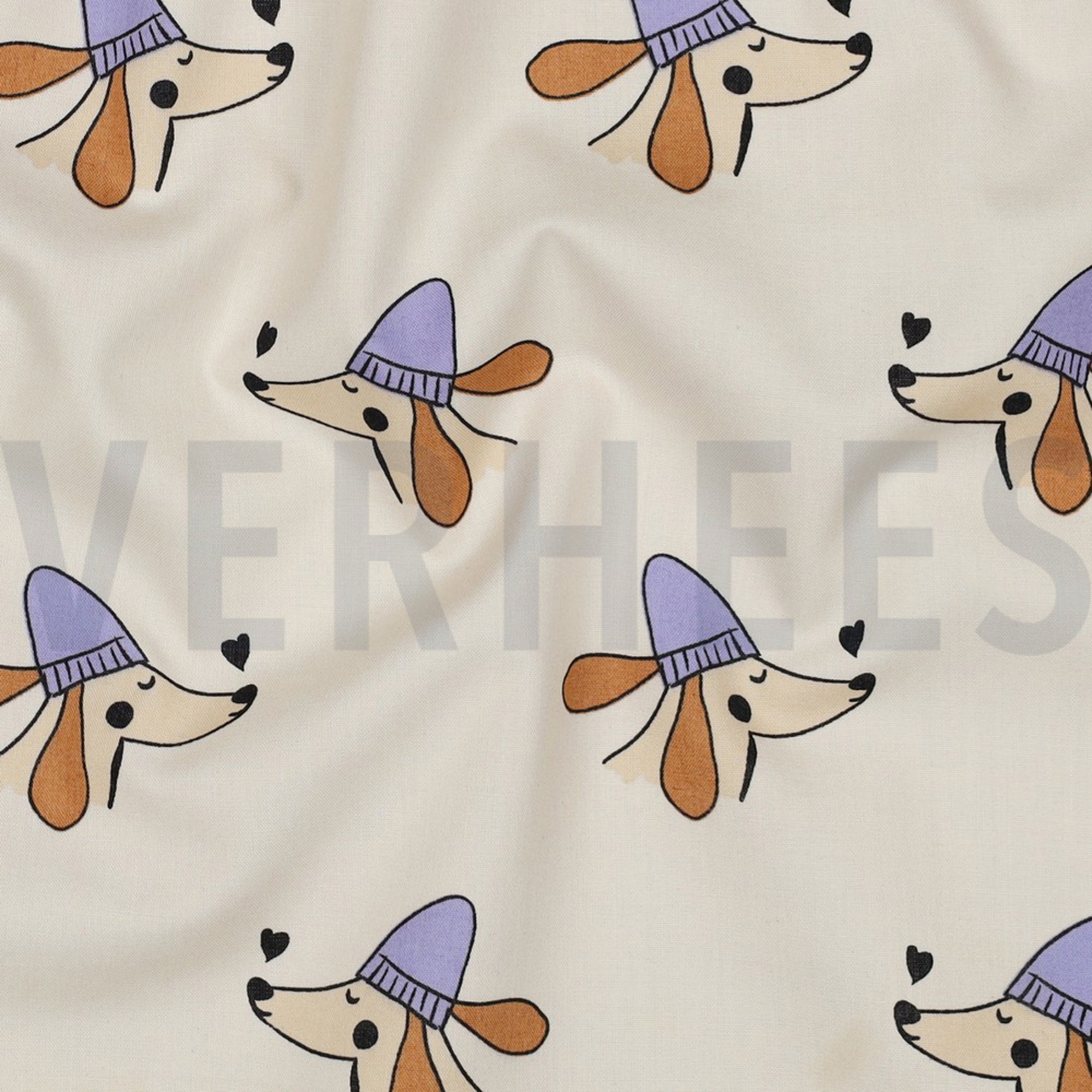 KATOENEN POPLIN HONDEN GEBROKEN WIT (high resolution) #2