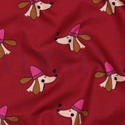 FINE POPLIN DOGS BURGUNDY (thumbnail) #2