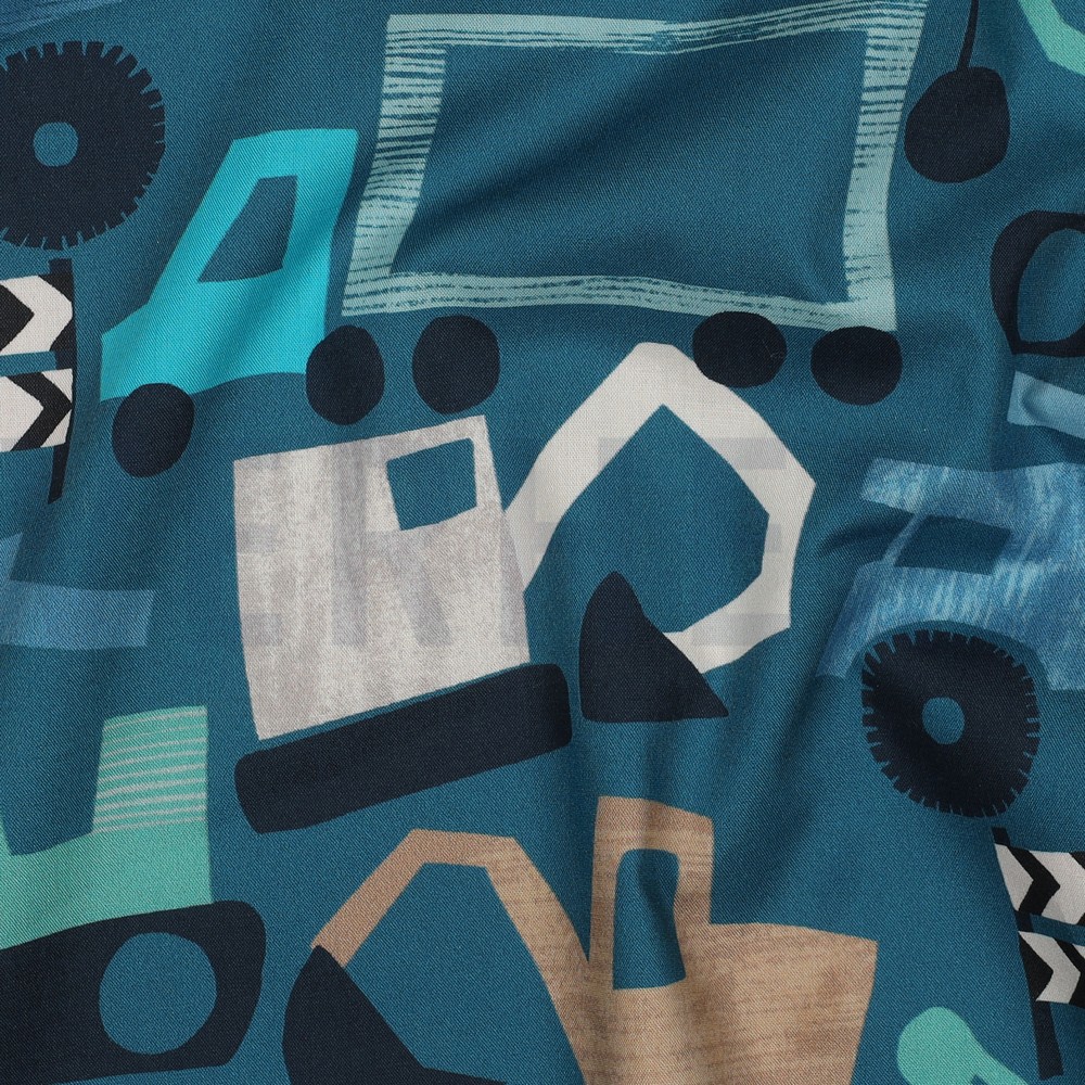 FINE POPLIN DIGITAL VEHICLES PETROL #7