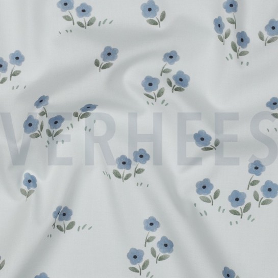 BAUMWOLLE POPELINE DIGITAL VIVE LA FRANCE WEISS #7