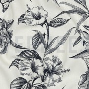 LINNEN VISCOSE BLOEMEN MARINEBLAUW (thumbnail) #2