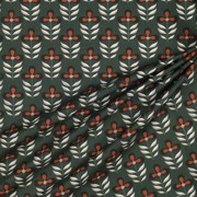 TOILE DÉCORATION FLEURS VERT ANCIEN (thumbnail) #2