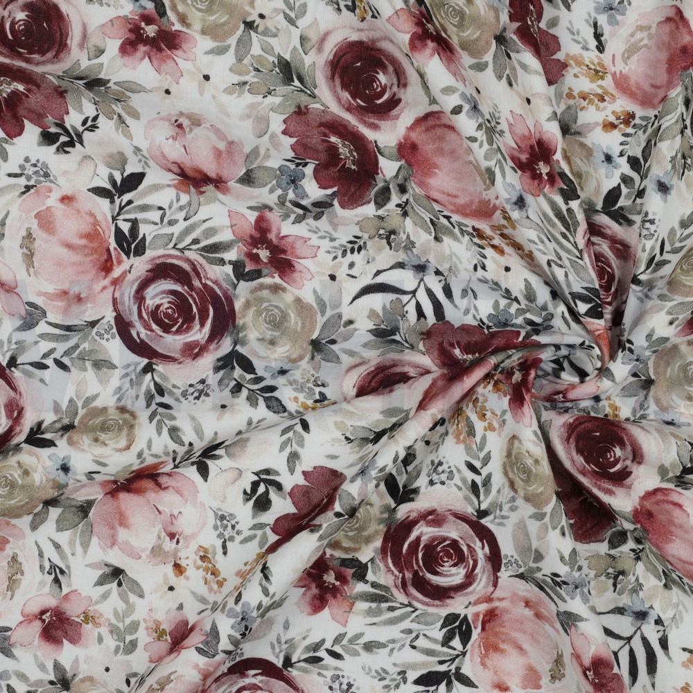 DOUBLE GAZE DE COTON FLEURS BLANC #7