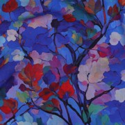 VISKOSE RADIANCE DIGITAL BLÄTTER KOBALTBLAU (thumbnail) #2