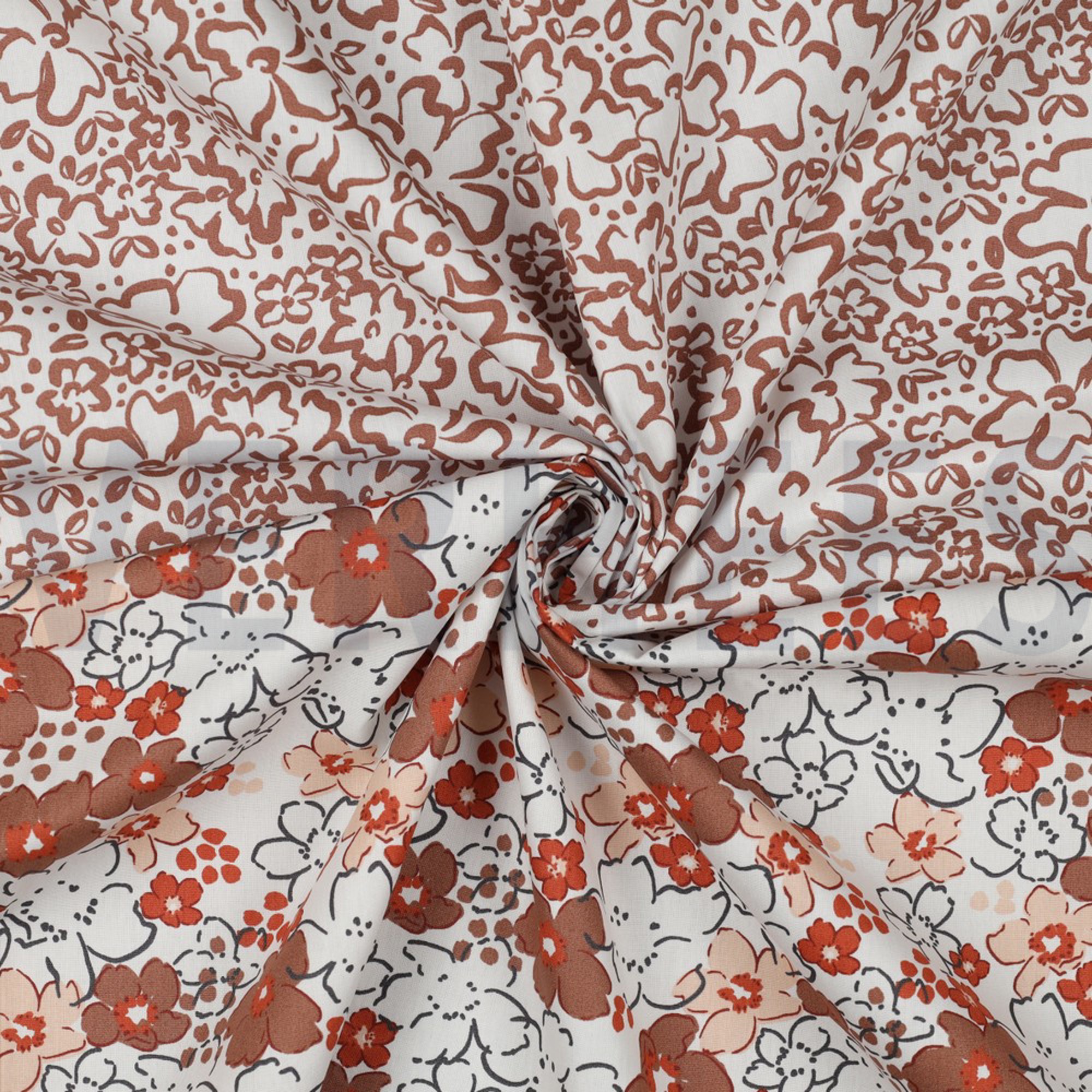 KATOENEN POPLIN WILDE BLOEMEN GEBROKEN WIT (high resolution) #2