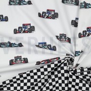 KATOENEN POPLIN RACEAUTO’S WIT (thumbnail) #2