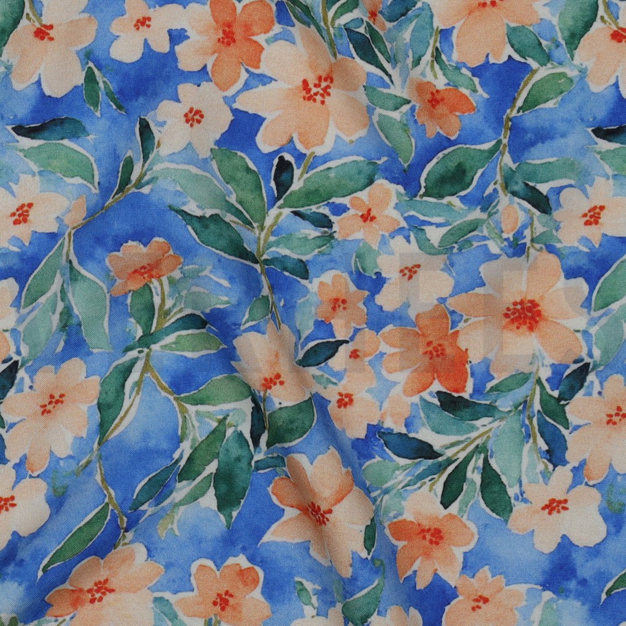 VISKOSE RADIANCE DIGITAL BLUMEN BLAU (high resolution) #2