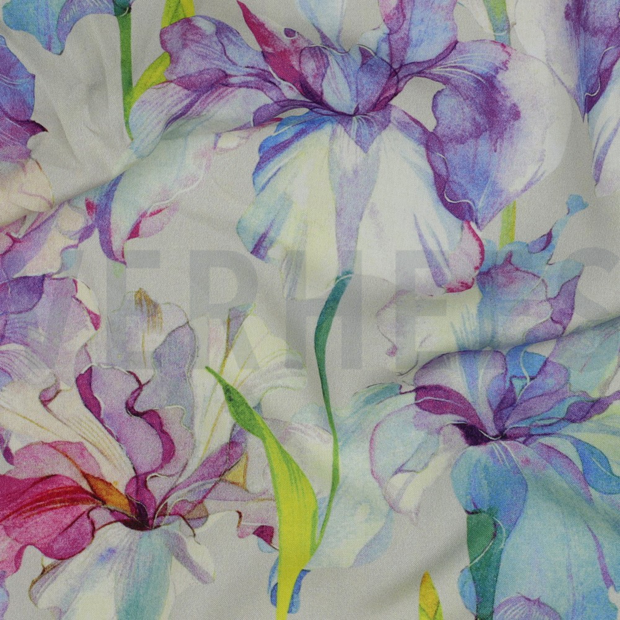 VISCOSE RADIANCE DIGITAL FLEURS ÉCRU (high resolution) #2