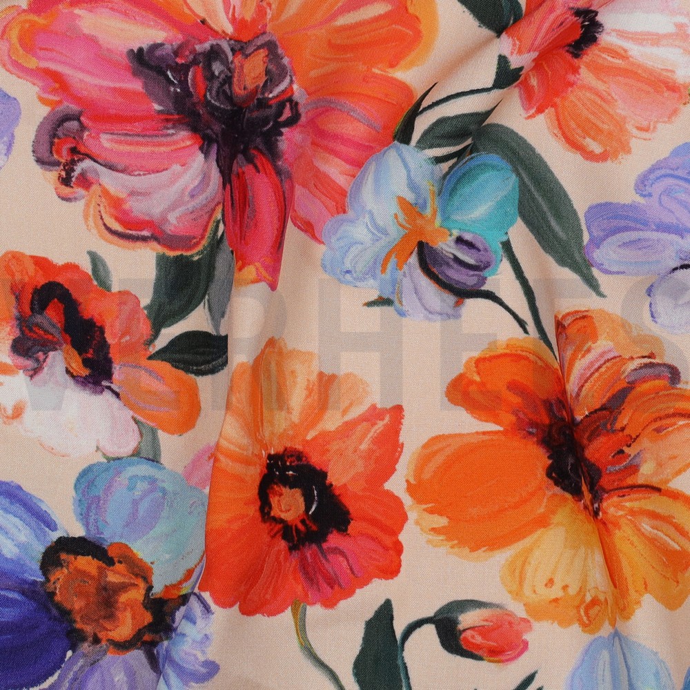 VISKOSE RADIANCE DIGITAL BLUMEN PFIRSICH #7