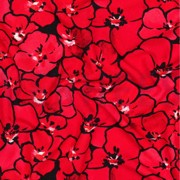 VISCOSE JERSEY DIGITAL FLEURS ROUGE (thumbnail) #2