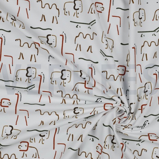 SOFT SWEAT SAFARI DIEREN GEBROKEN WIT #7