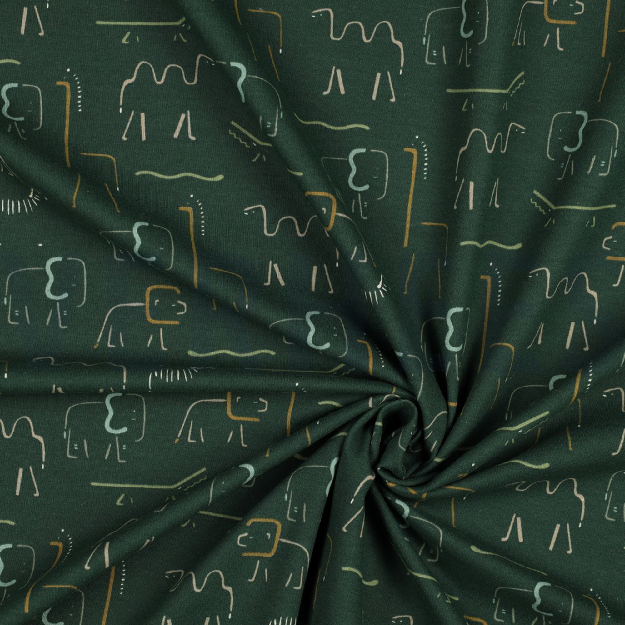 SOFT SWEAT SAFARI TIERE DUNKELGRÜN (high resolution) #2