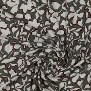 VISCOSE POPLIN STRETCH BIG BLOEMEN TAUPE (thumbnail) #2