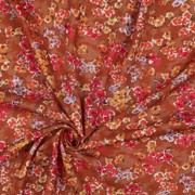 VISCOSE LUREX DIGITAL SMALL FLOWERS RUST (thumbnail) #2