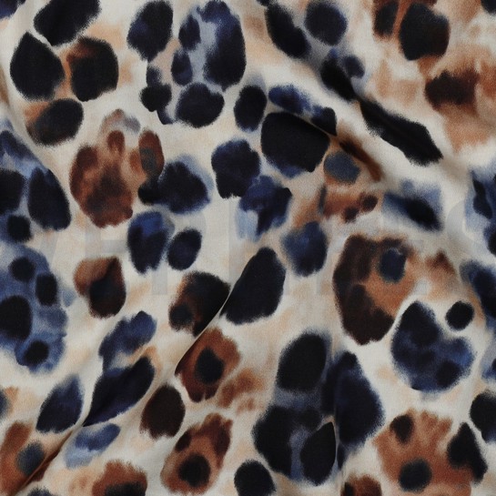VISCOSE SATIN DIGITAL ANIMAL SKIN ECRU #7