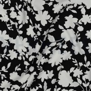 VISCOSE STRETCH FLOWERS BLACK (thumbnail) #2