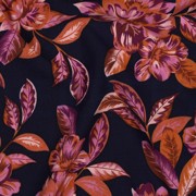 VISCOSE STRETCH FLOWERS NAVY (thumbnail) #2