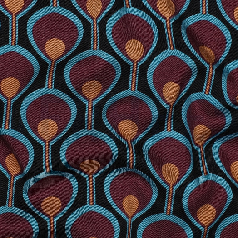 VISCOSE ROSELLA STRETCH ABSTRACT ZWART #7