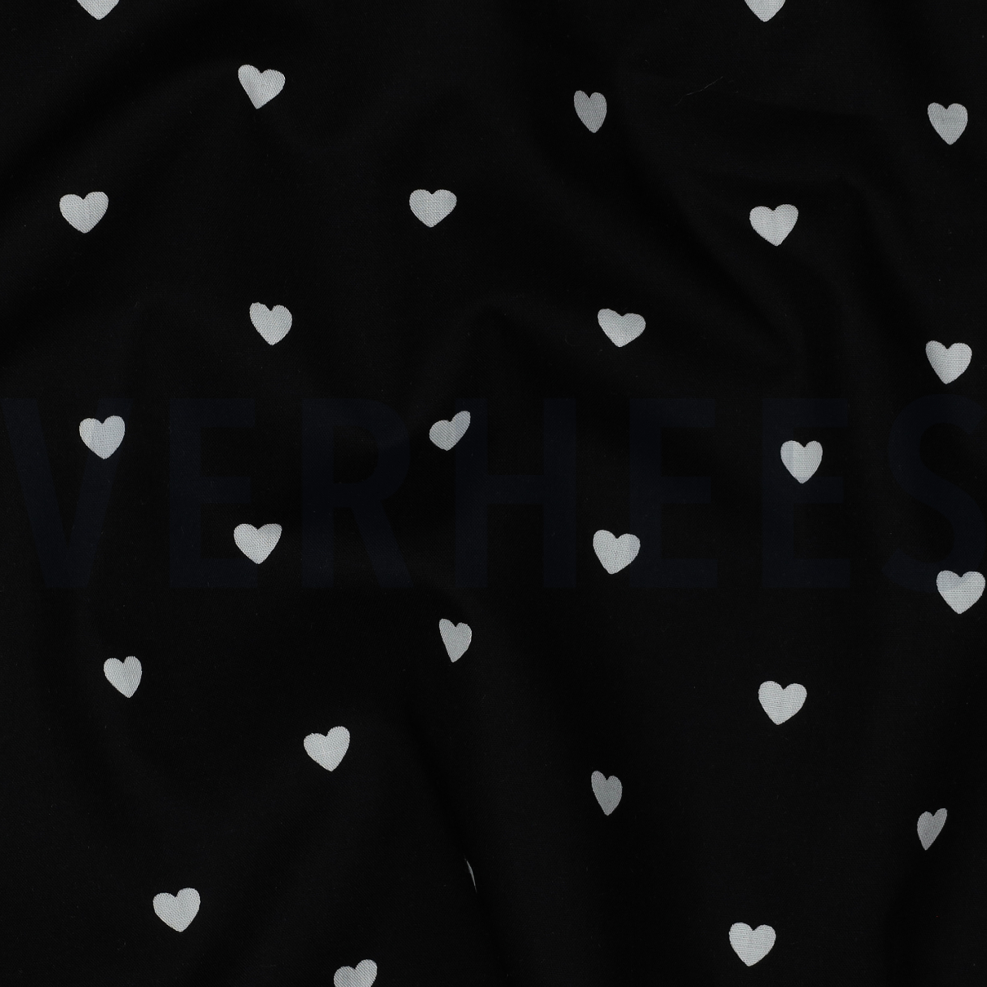 FINE POPLIN HEARTS BLACK/WHITE (high resolution) #2