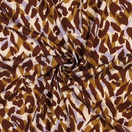 VISCOSE ROSELLA STRETCH DIERENHUID LICHT ZALM #7