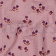 DOUBLE GAUZE FLOWERS MAUVE (thumbnail) #2