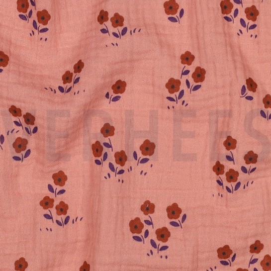 DOUBLE GAUZE FLOWERS PEACH #7