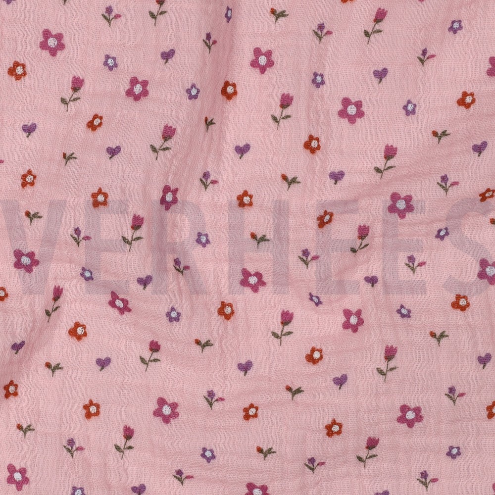 DOUBLE GAUZE FLOWERS LIGHT PINK #7