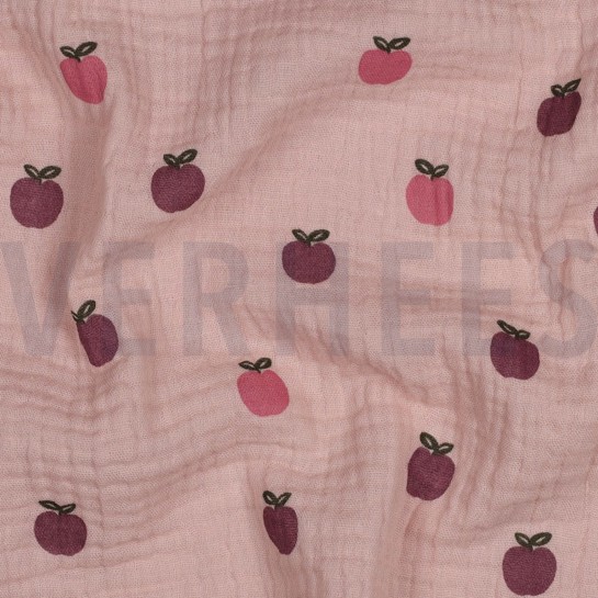 DOUBLE GAUZE FRUIT ZACHTROZE/OUDROZE #7