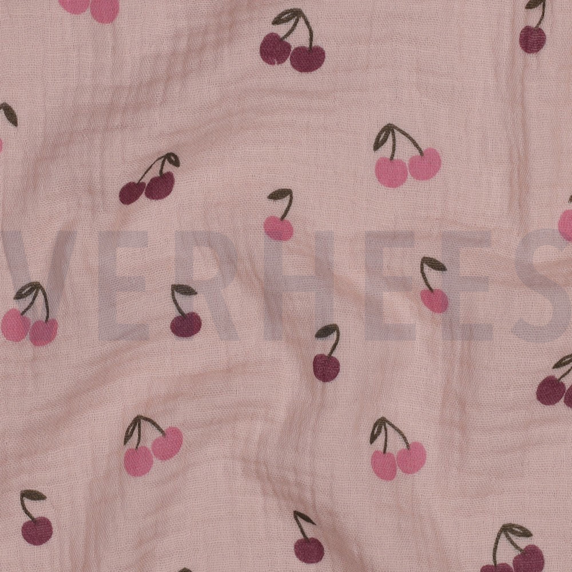 DOUBLE GAZE DE COTON FRUITS ROSE TENDRE (high resolution) #2