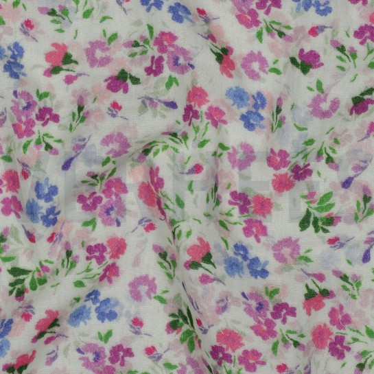 DOUBLE GAUZE DIGITAL FLOWERS OFFWHITE #7