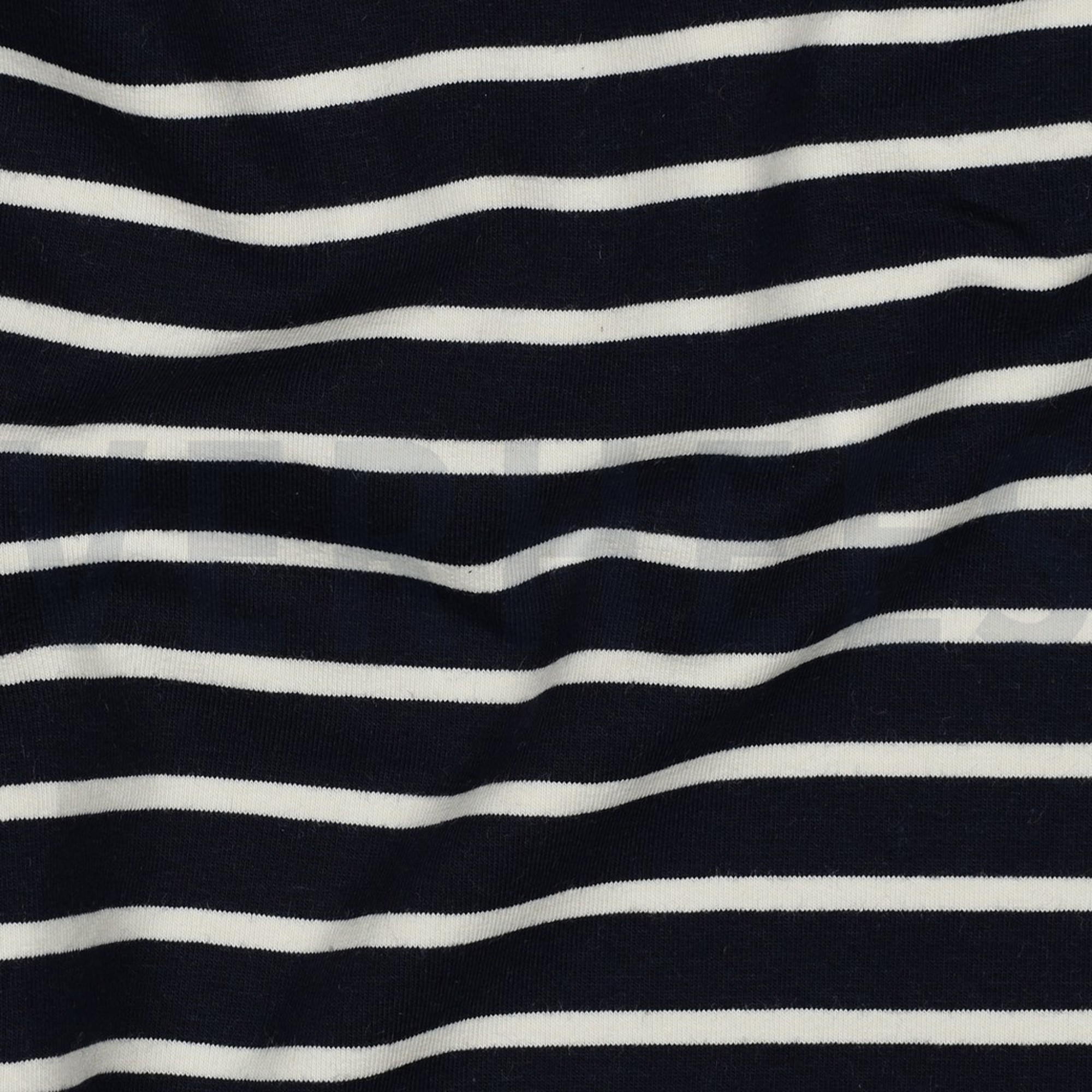 FRENCH TERRY GARENGEVERFD STREPEN DONKERBLAUW/ÉCRU (high resolution) #2