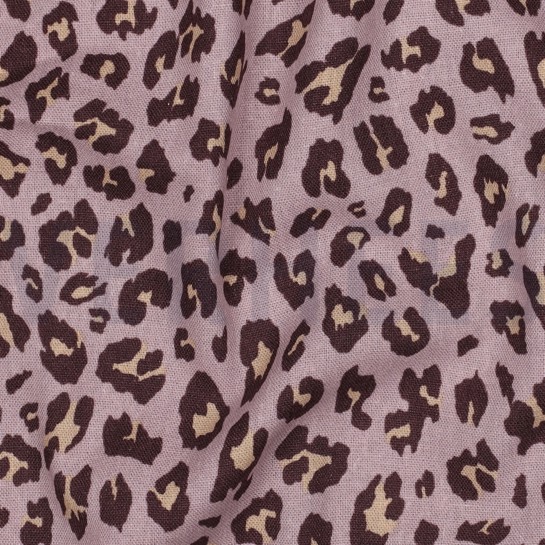LINEN VISCOSE ANIMAL SKIN MAUVE #7