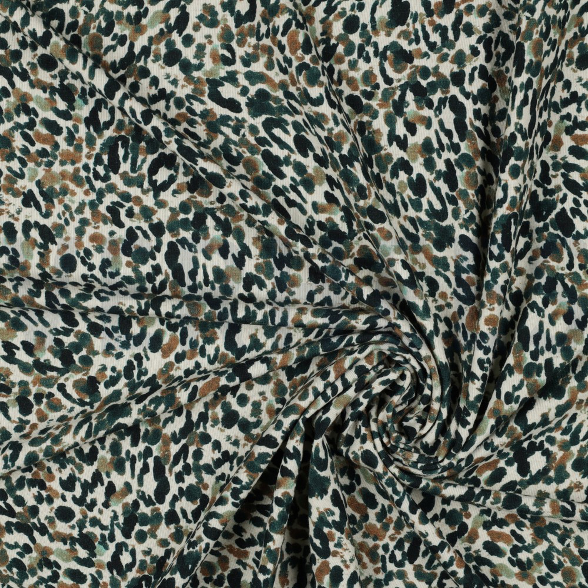 LINEN JERSEY DIGITAL LEOPARD PRINT GREEN (high resolution) #2
