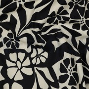 COTTON VISCOSE FLOWERS BLACK (thumbnail) #2