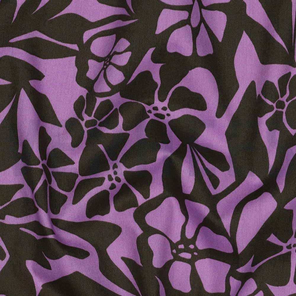 BAUMWOLLE VISKOSE BLUMEN LAVENDEL #7