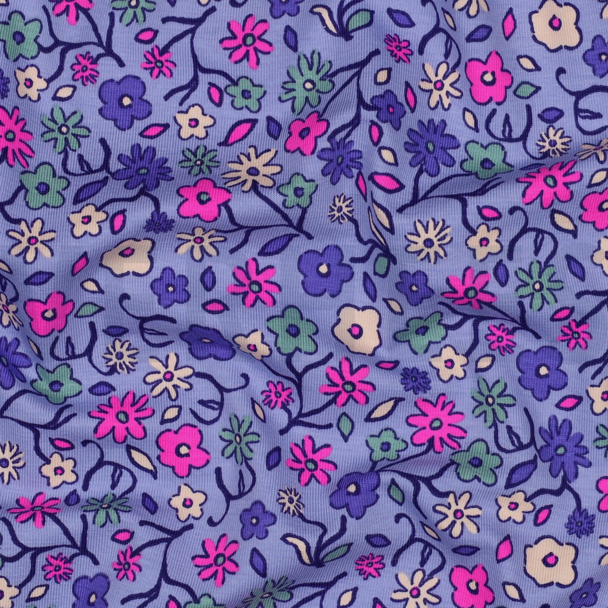 JERSEY NEON BLUMEN LAVENDEL (high resolution) #2
