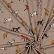 JERSEY MELANGE HONDEN TAUPE (thumbnail) #2