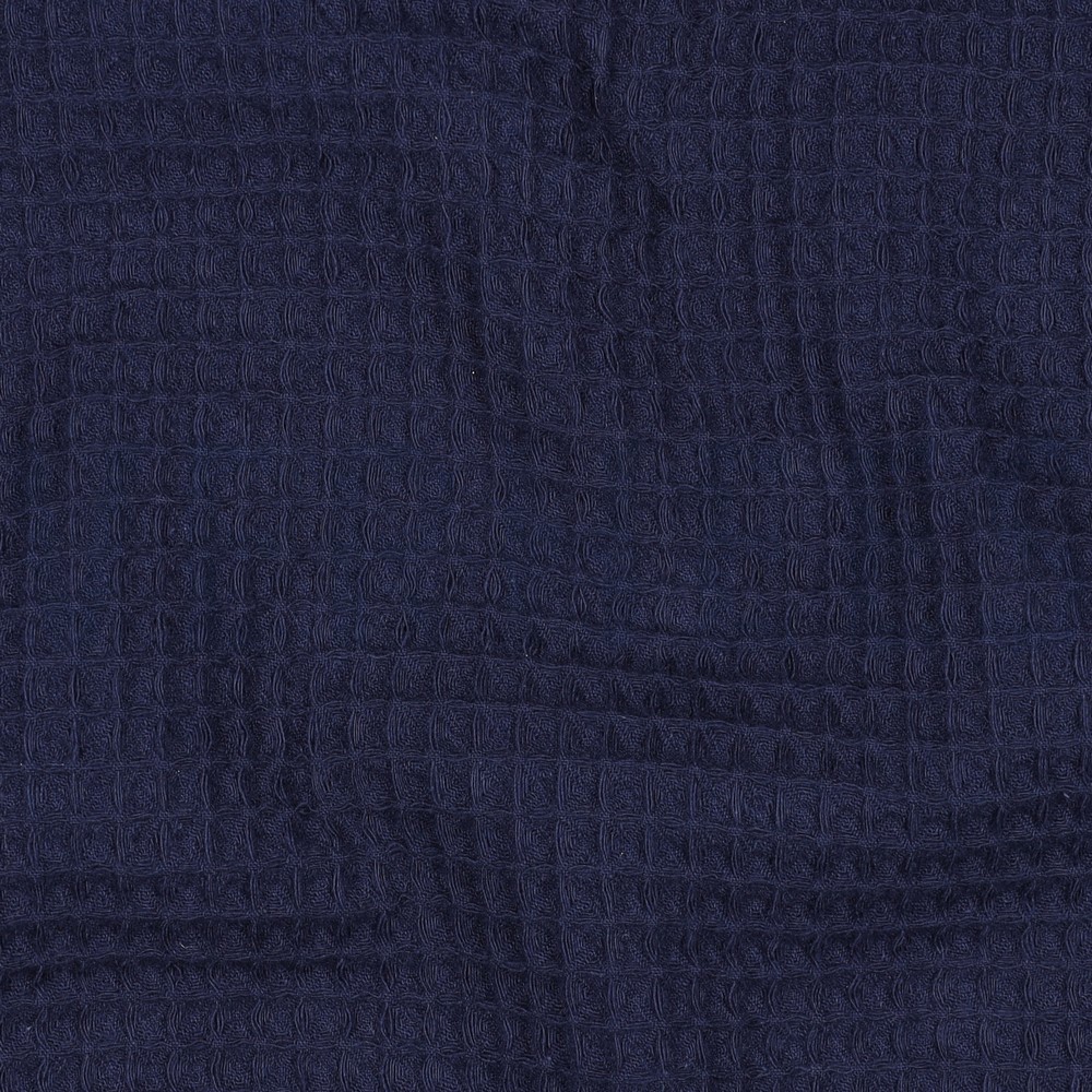 BAUMWOLLE WAFFEL MARINEBLAU #7