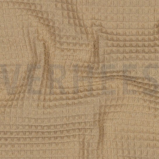 BAUMWOLLE WAFFEL HELL SAND #7