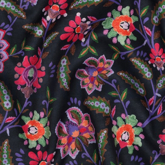 SOFTSHELL DIGITAL FLOWERS NAVY #7