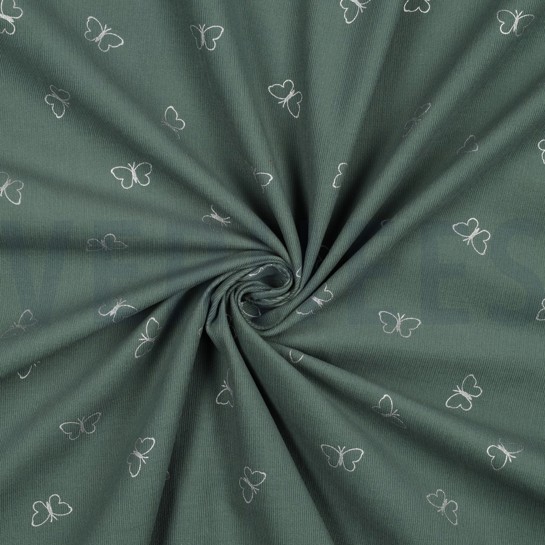 CORDUROY BABYRIB GLITTER VLINDERS SALIEGROEN #7