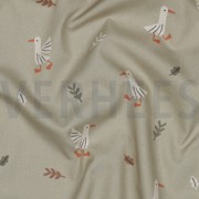 FINE POPLIN GOTS FARM ANIMALS SAGE (thumbnail) #2