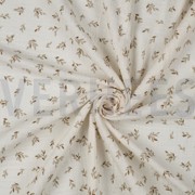 DOUBLE GAUZE SMALL LEAVES ECRU (thumbnail) #2