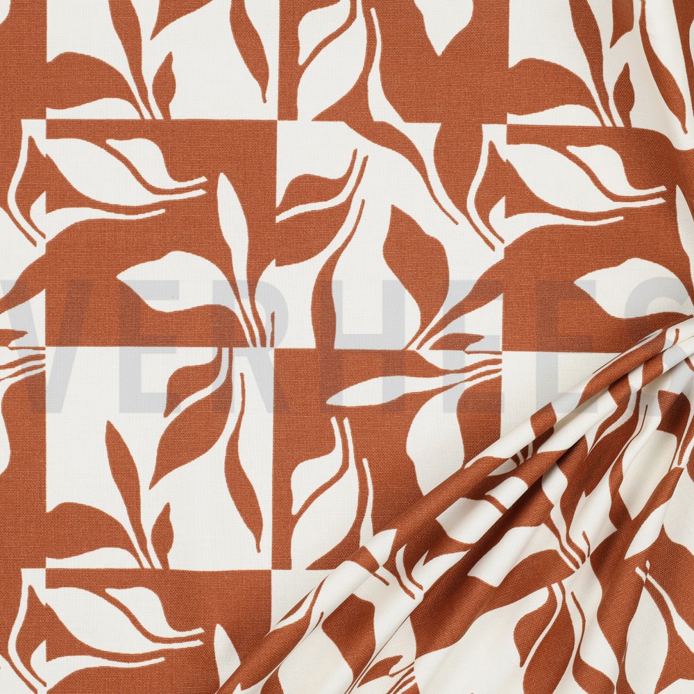 CANVAS ABSTRACT LEAVES HAZEL #7