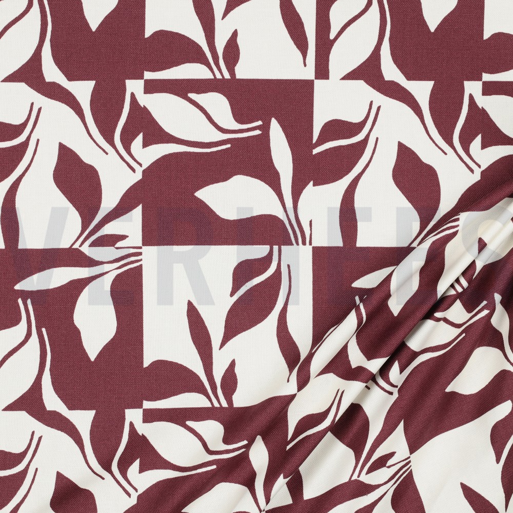 TOILE DÉCORATION FEUILLES ABSTRAITES BAIE #7