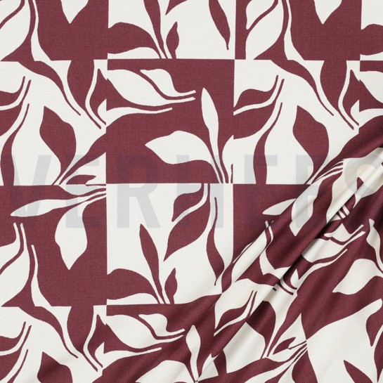 TOILE DÉCORATION FEUILLES ABSTRAITES BAIE #7